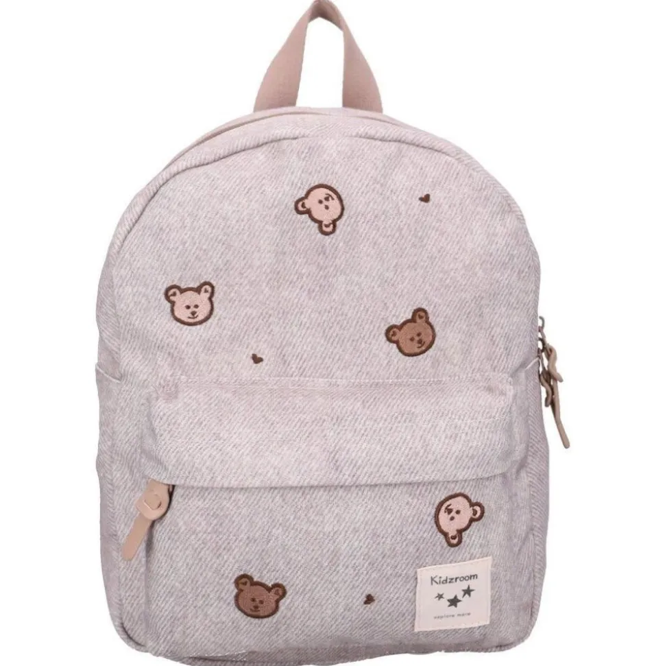 Sac à dos enfant oursons gris denim 31 cm