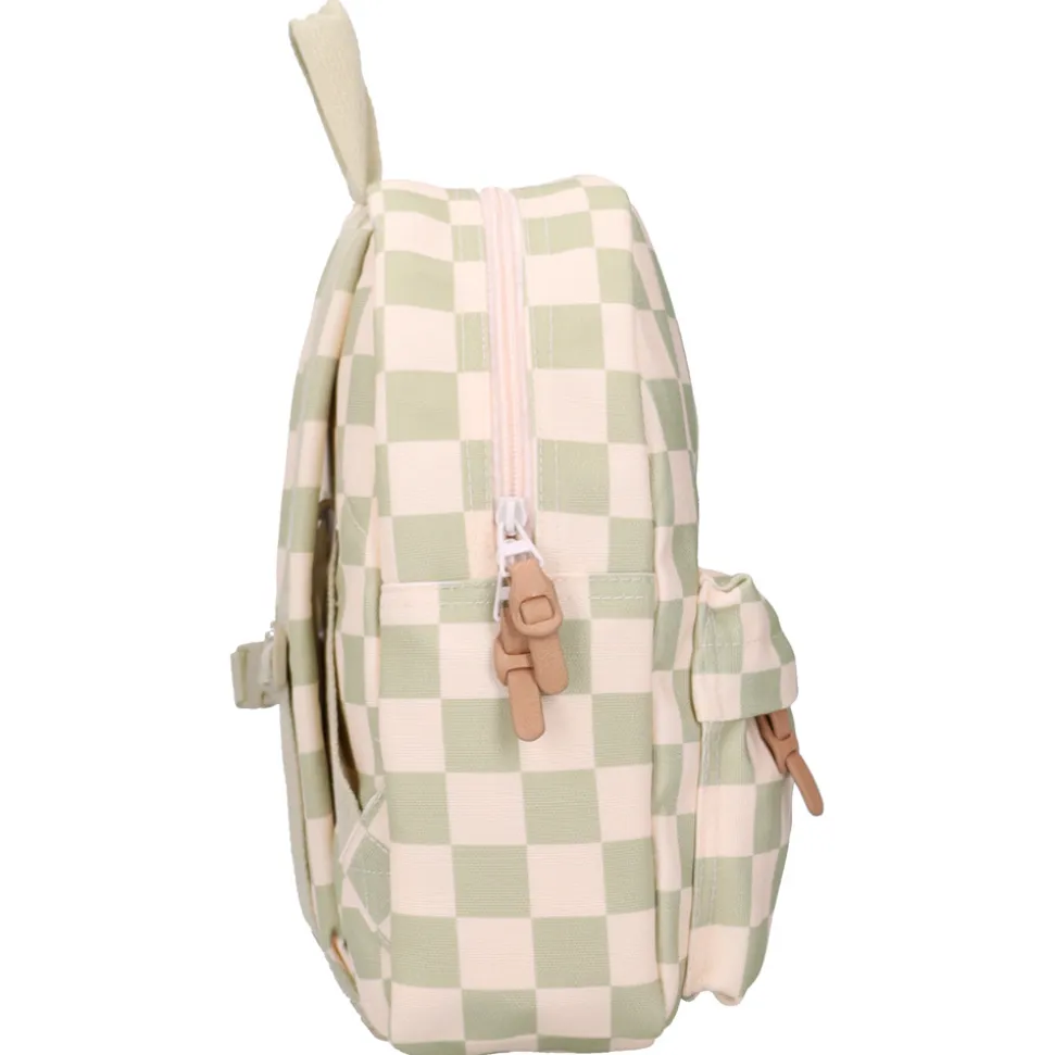 Sac à dos enfant pâquerettes beige/vert 31 cm