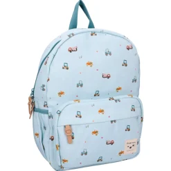 Sac à dos enfant véhicules bleu 36 cm