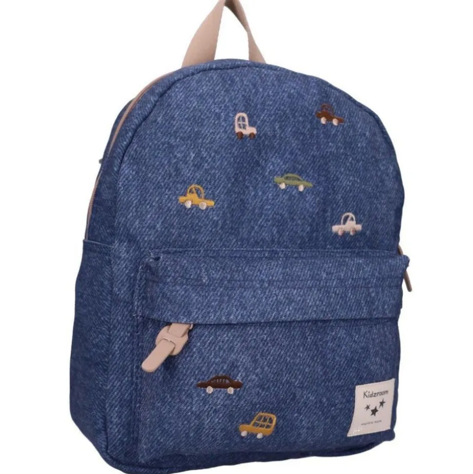 Sac à dos enfant véhicules bleu denim 31 cm
