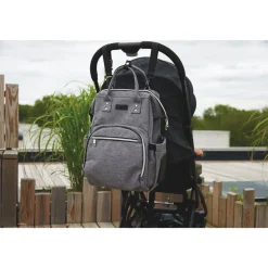 Sac à dos à langer gris