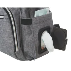 Sac à dos à langer gris