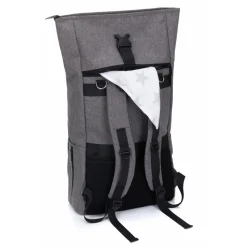 Sac à dos à langer rolltop tokio mélange gris