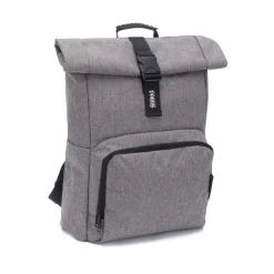 Sac à dos à langer rolltop tokio mélange gris
