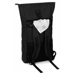 Sac à dos à langer rolltop tokio mélange noir