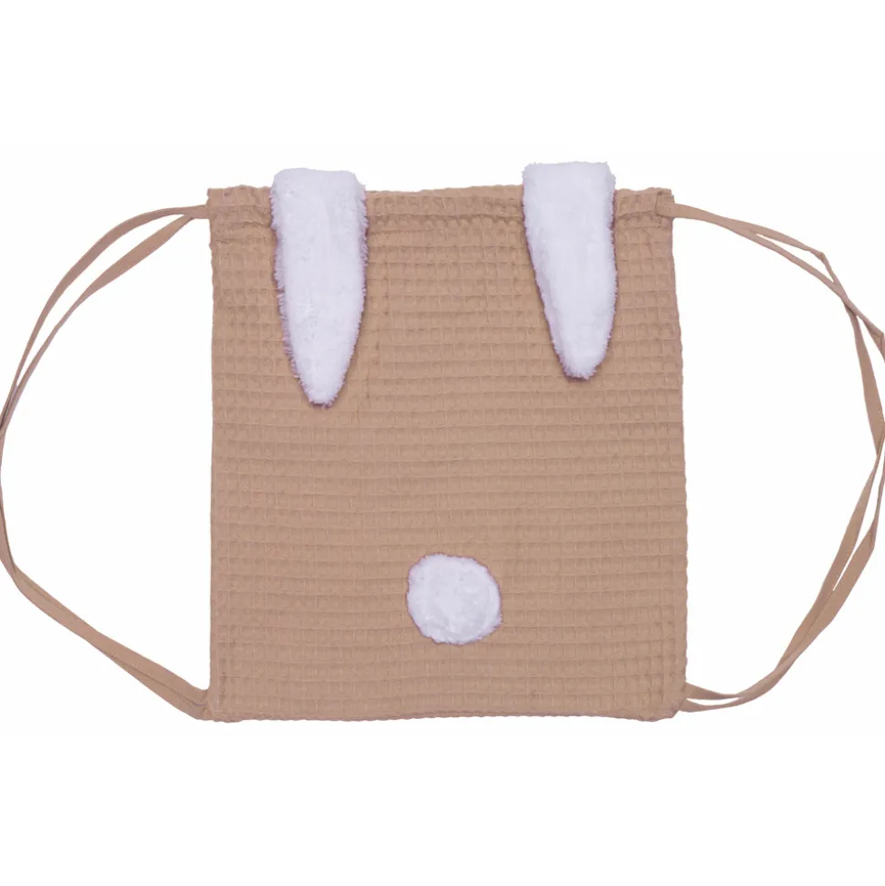 Sac à dos lapin en nid d’abeille mocha