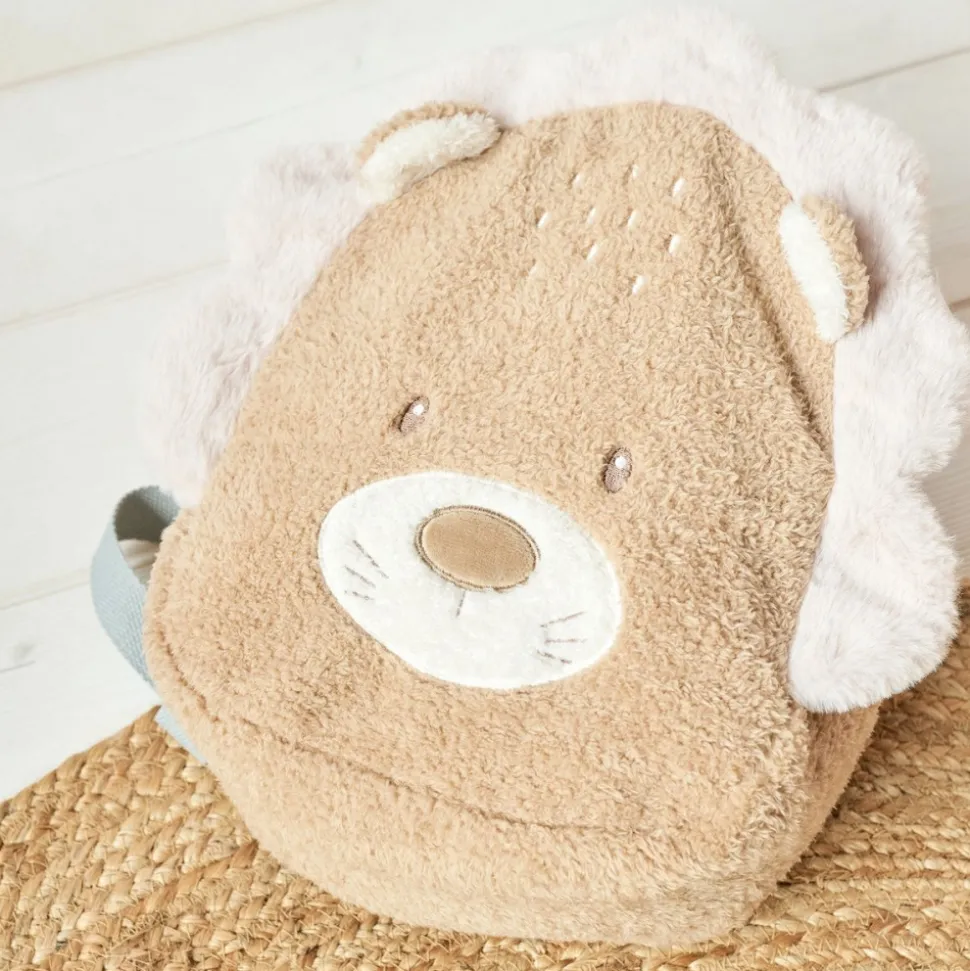 Sac à dos lion bouclette caramel