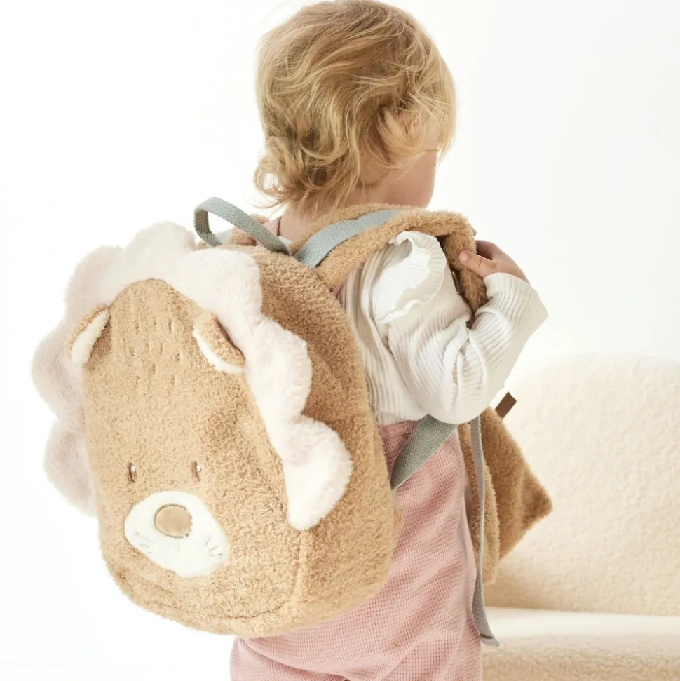 Sac à dos lion bouclette caramel