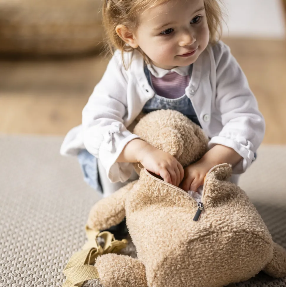 Sac à dos peluche ours caramel