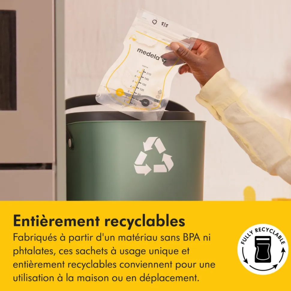 Sachets de conservation pour lait maternel - 25 pièces