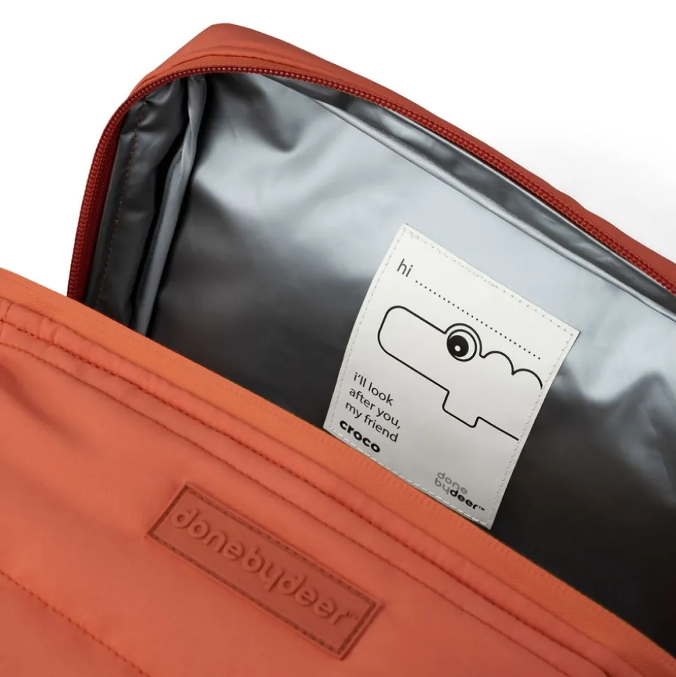 Sac isotherme matelassé croco papaye
