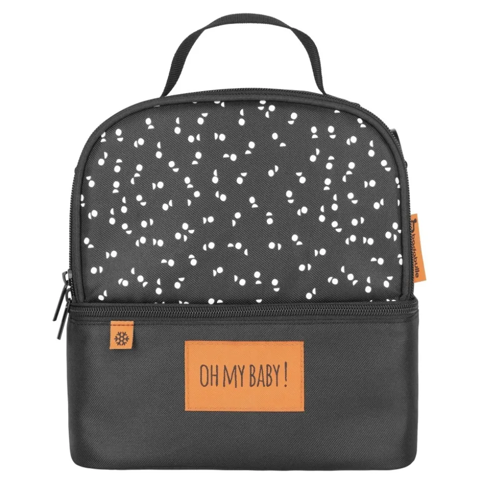 Sac isotherme repas 2 compartiments noir