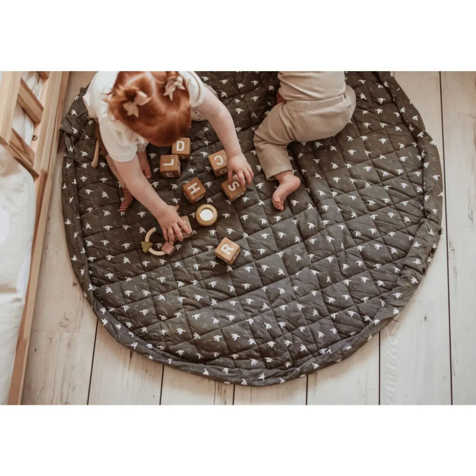 Sac à jouets / tapis d'éveil 2 en 1 en coton bio soft birds