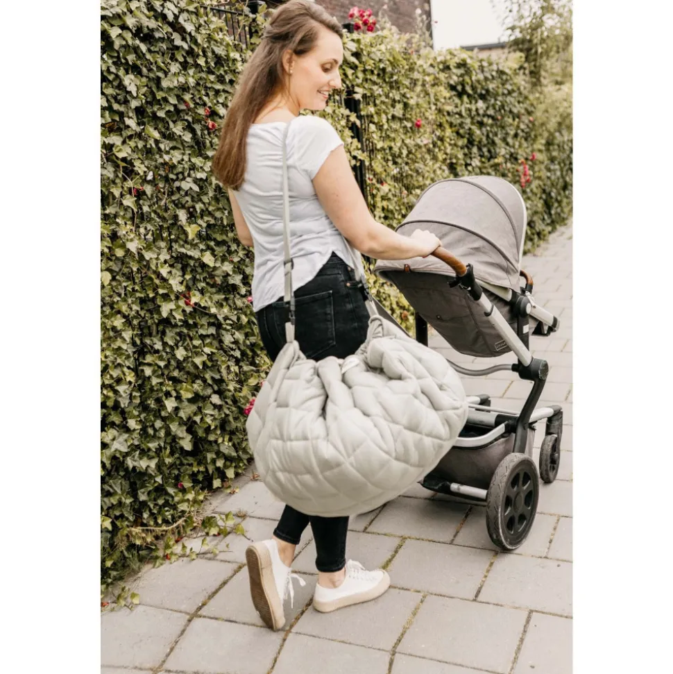 Sac à jouets / tapis d'éveil 2 en 1 en coton bio - meadow green