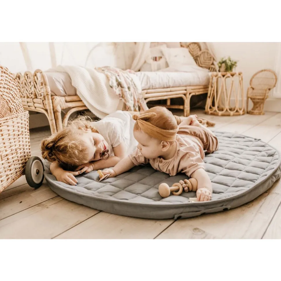 Sac à jouets / tapis d'éveil 2 en 1 en coton bio - meadow green