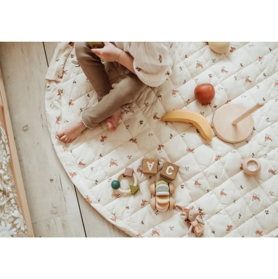 Sac à jouets / tapis d'éveil 2 en 1 en coton bio soft rabbit