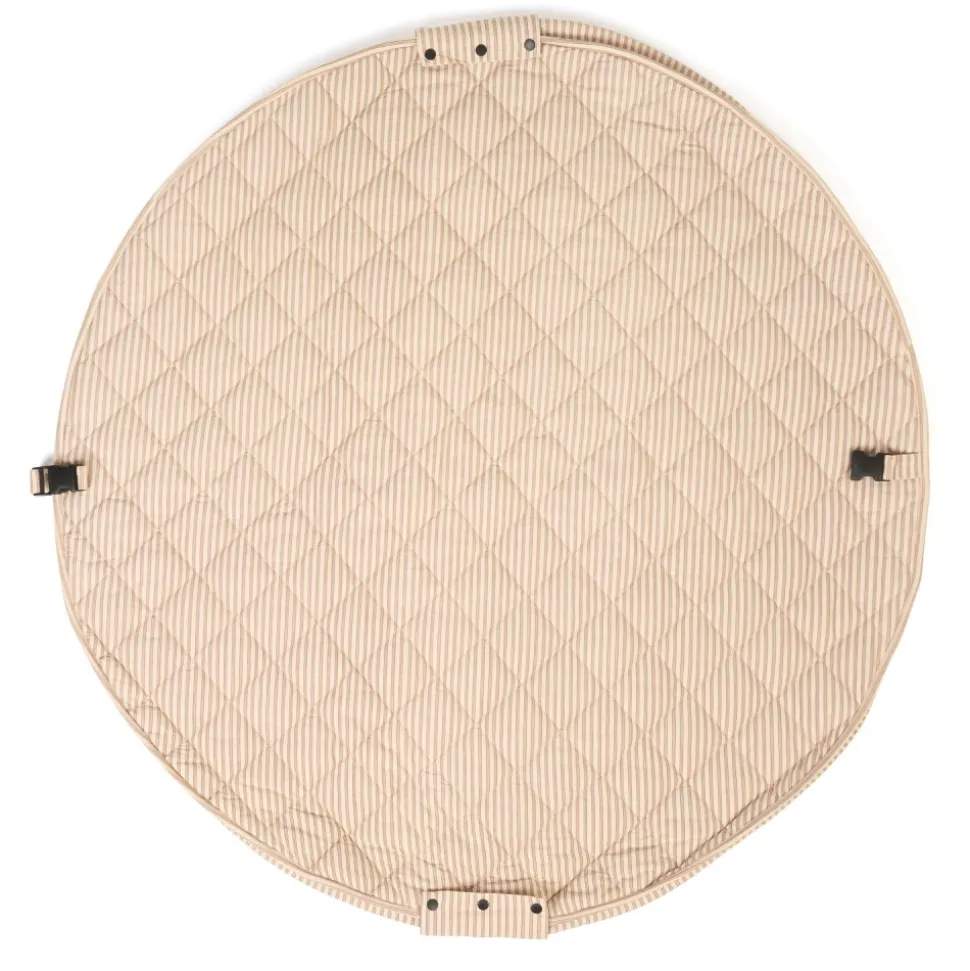 Sac à jouets / tapis d'éveil 2 en 1 noomad soft brown stripes