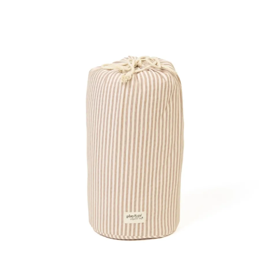 Sac à jouets / tapis d'éveil 2 en 1 noomad soft brown stripes