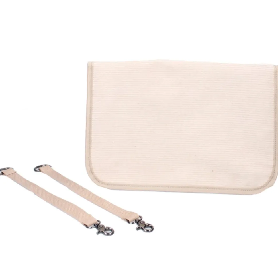 Sac à langer avec matelas à langer velours côtelé sable