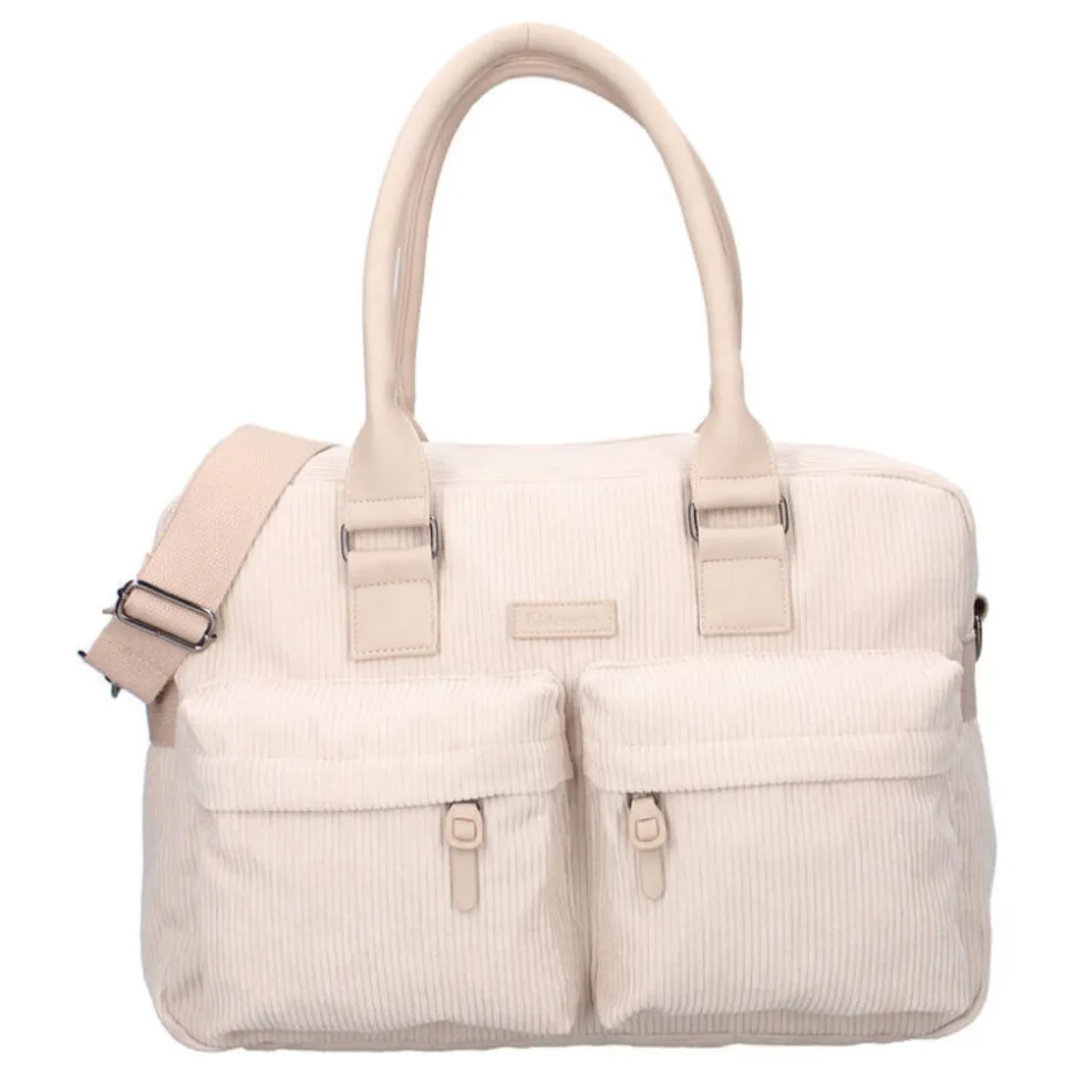 Sac à langer avec matelas à langer velours côtelé sable