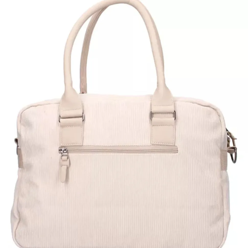 Sac à langer avec matelas à langer velours côtelé sable