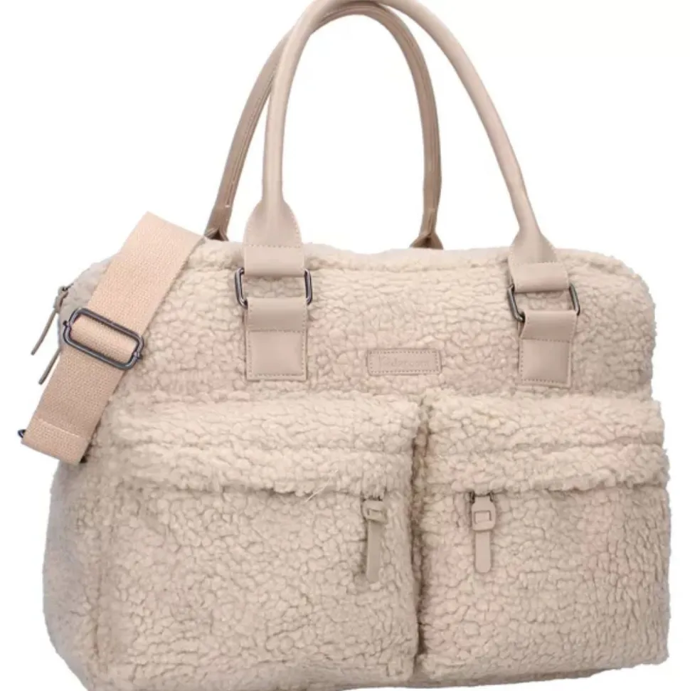 Sac à langer avec matelas à langer hello little one sherpa beige