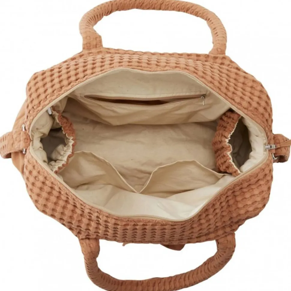 Sac à langer coton gaufré cassonade