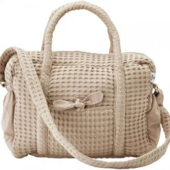 Sac à langer coton gaufré latte