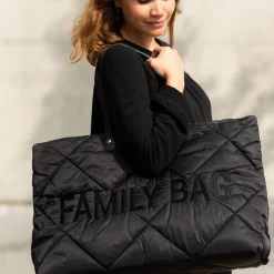 Sac à langer family bag matelassé black