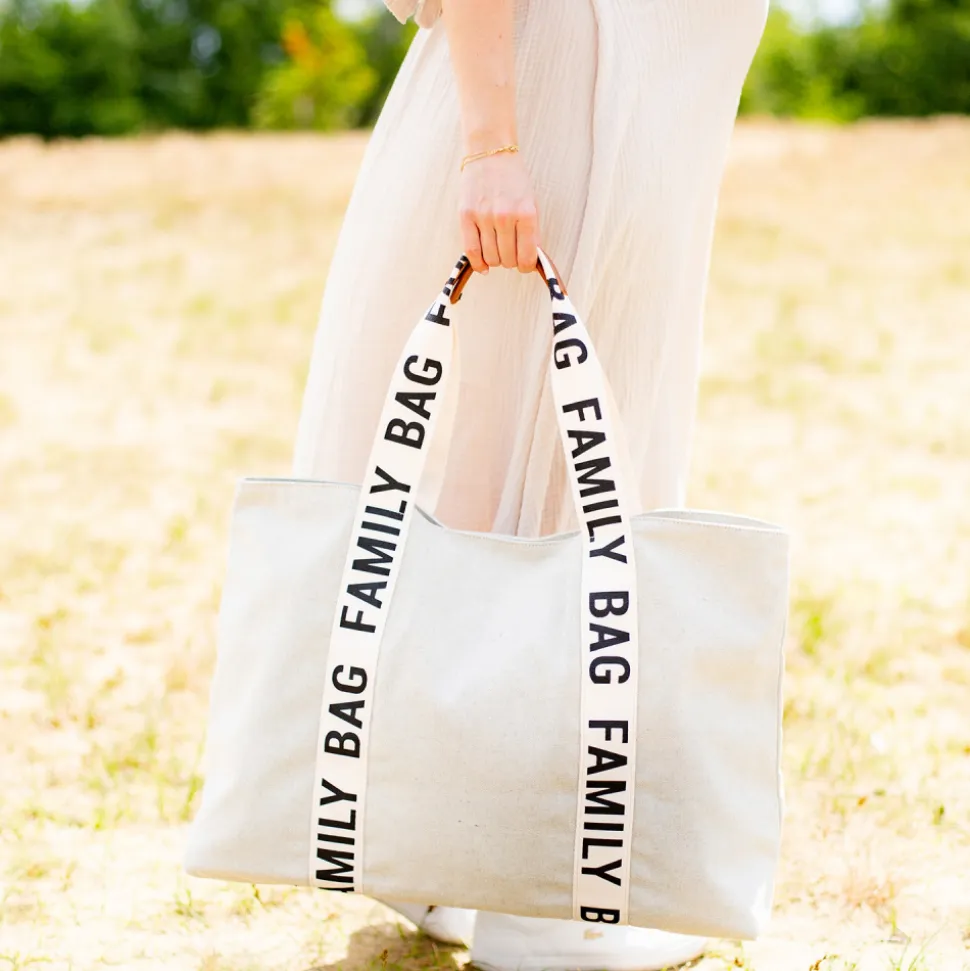 Sac à langer family bag signature canvas gris