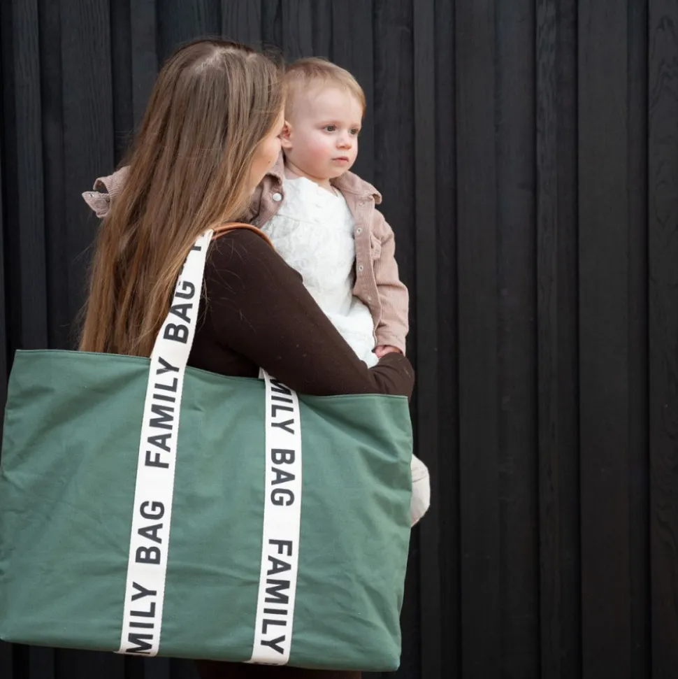 Sac à langer family bag signature canvas vert
