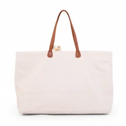 Sac à langer family bag teddy bouclette écru