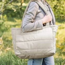 Sac à langer fourre-tout matelassé sable