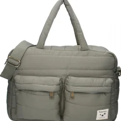 Sac à langer imperméable matelassé avec matelas à langer 2 crochets - vert