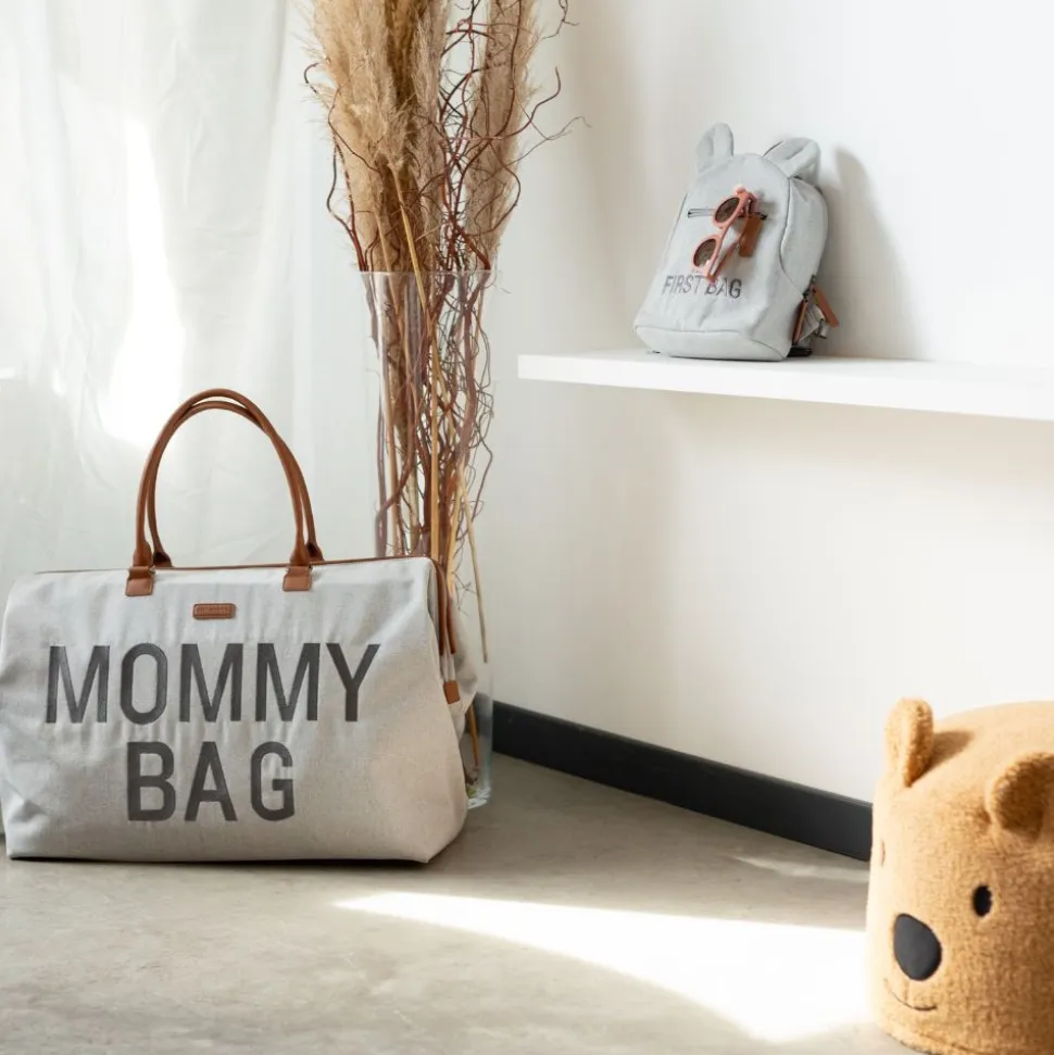 Sac à langer mommy bag canvas gris