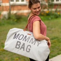 Sac à langer mommy bag canvas gris