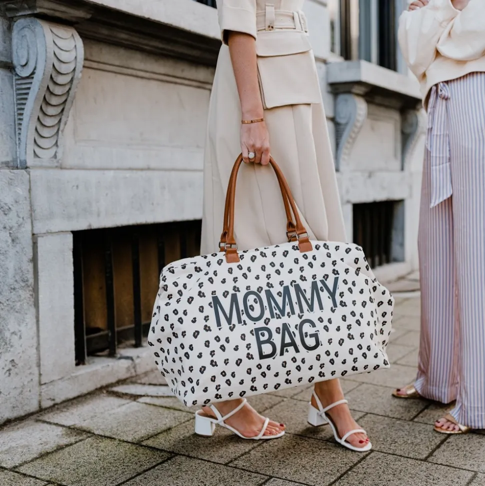 Sac à langer mommy bag canvas léopard