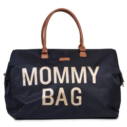 Sac à langer mommy bag noir et or