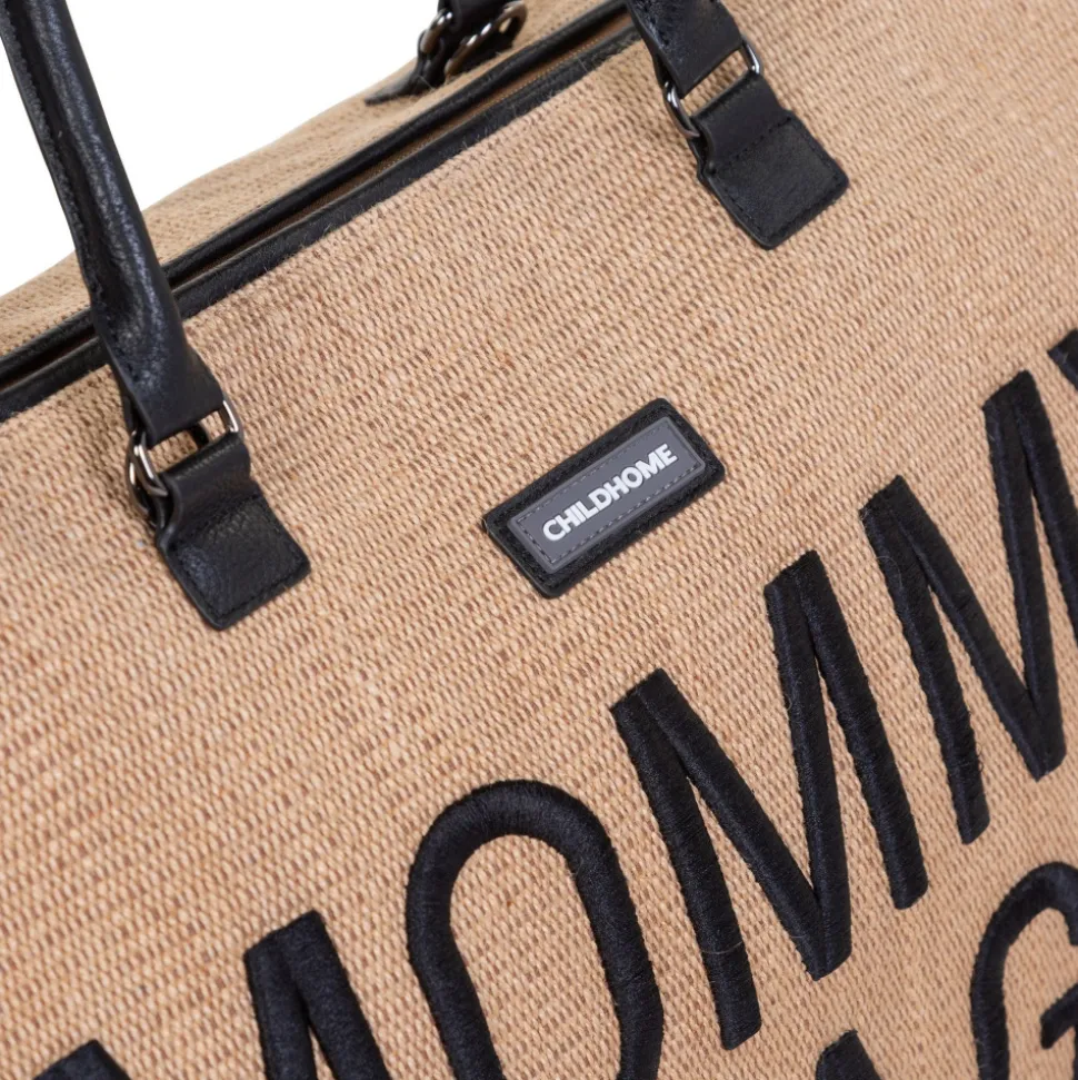 Sac à langer mommy bag raffia