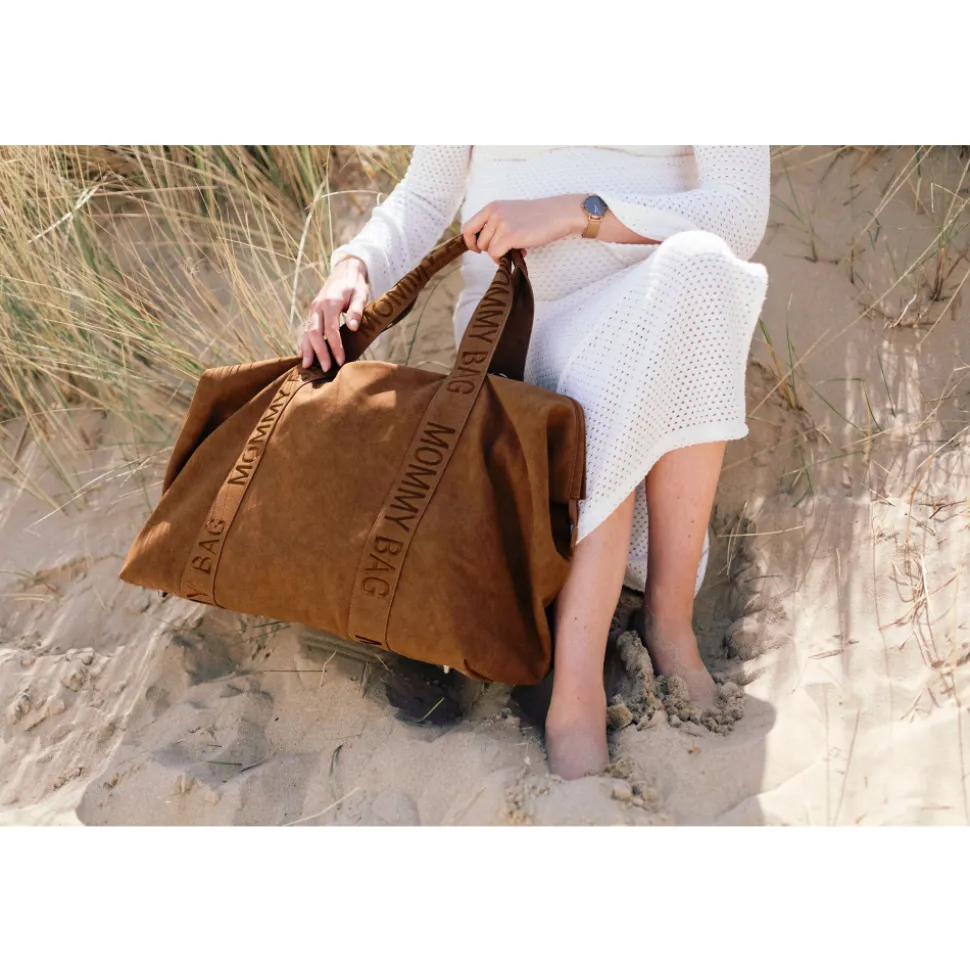 Sac à langer mommy bag signature prestige noisette
