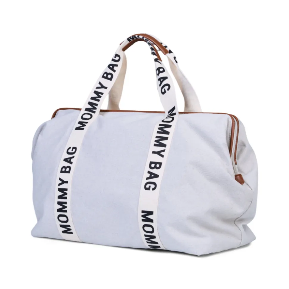 Sac à langer mommy bag signature canvas écru