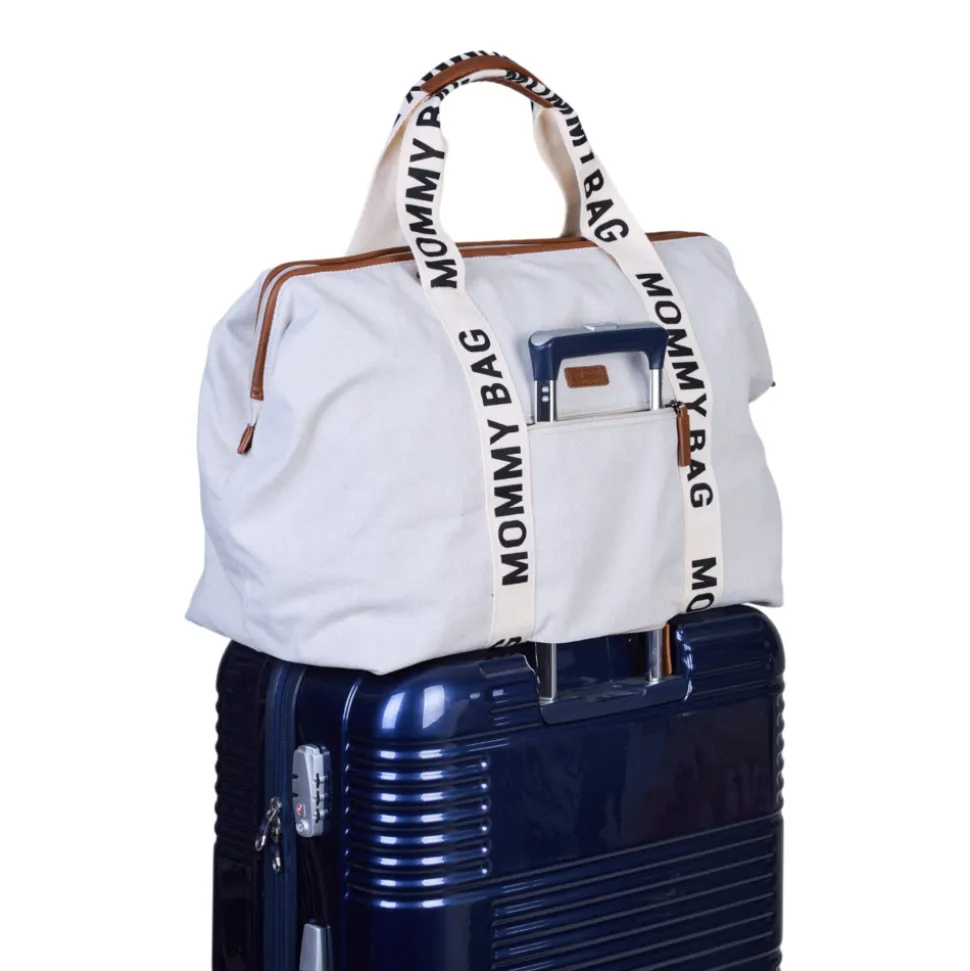 Sac à langer mommy bag signature canvas écru