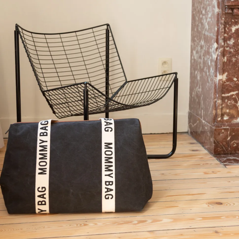Sac à langer mommy bag signature canvas noir