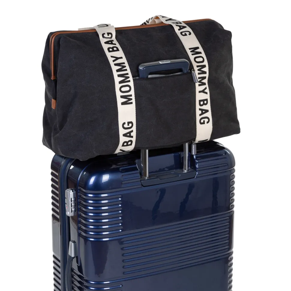Sac à langer mommy bag signature canvas noir