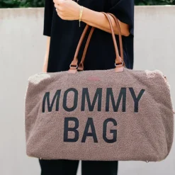 Sac à langer mommy bag teddy brun doux