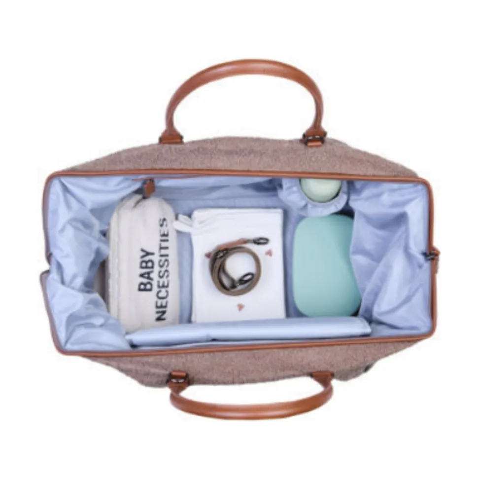Sac à langer mommy bag teddy brun doux