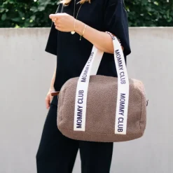 Sac à langer mommy club signature teddy brun doux