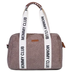 Sac à langer mommy club signature teddy brun doux