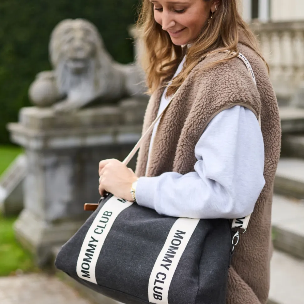Sac à langer mommy club signature canvas noir