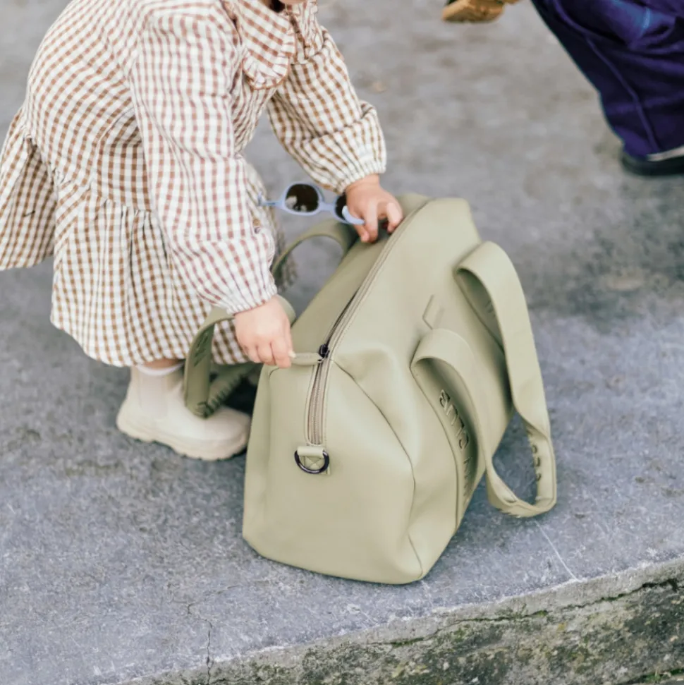 Sac à langer mommy club signature simili cuir vert